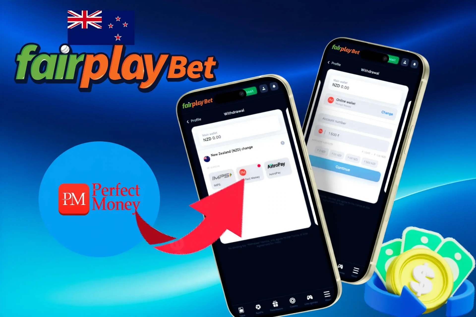 withdrawal options, featuring PayPal, Apple Pay, and other payment services, shown on a mobile interface