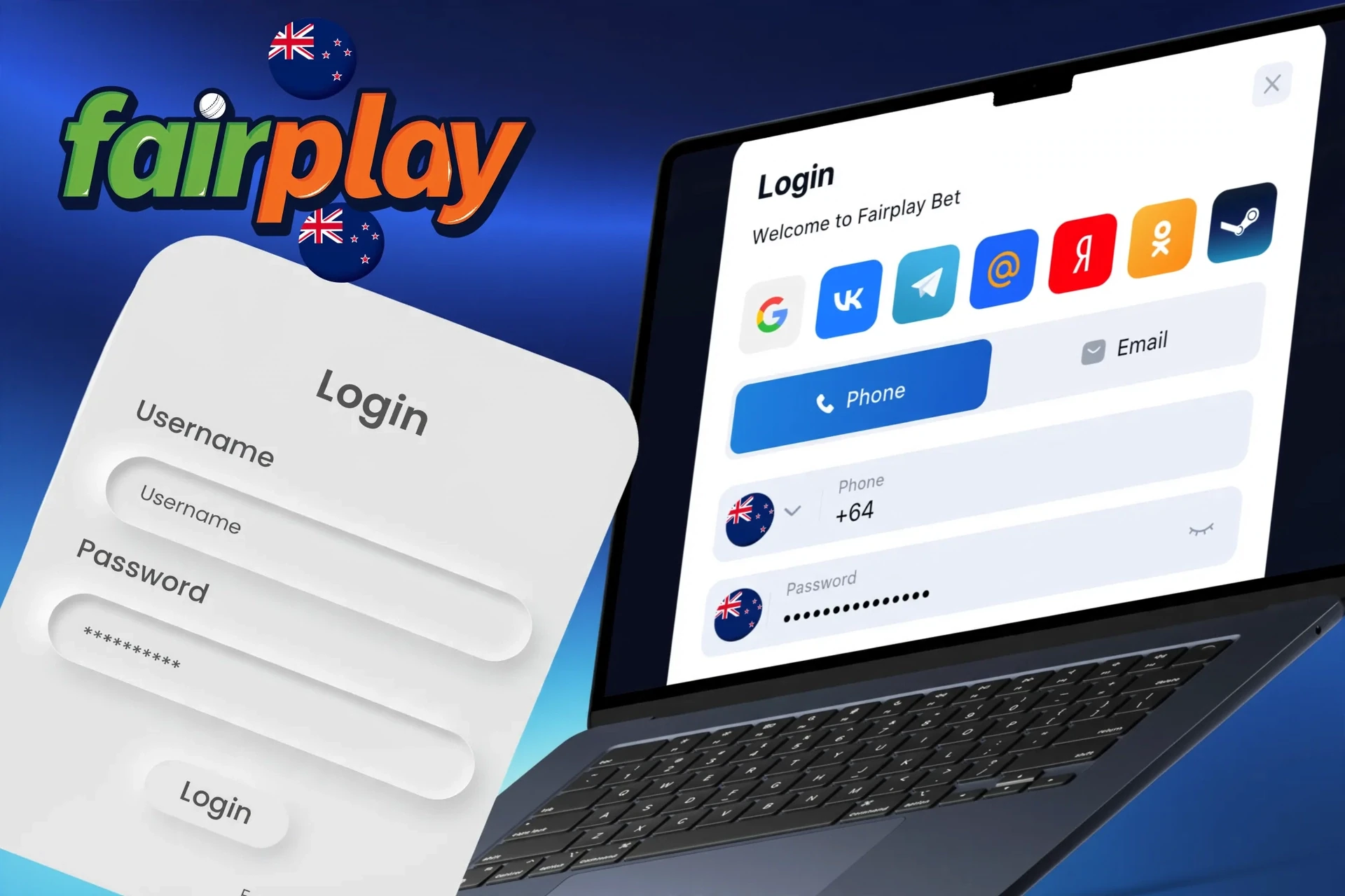 Description of actions to log in to the personal account via the website or mobile application